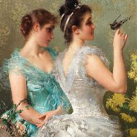 Vittorio Corcos, Messaggio d\'amore, 1889