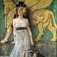 Cesare Saccaggi A Babilonia (Semiramide) 1905 circa Olio su tela