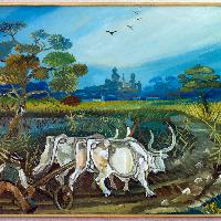 Antonio Ligabue, Aratura coi buoi, 1953-54