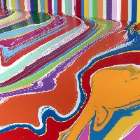 Ian Davenport, Lake No. 2 (Tetonic), 2023, (Detail) foto Prudence Cuming Associates