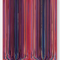 Ian Davenport, Dark Side, 2025 (dettaglio), foto Prudence Cuming Associates Ian Davenport, Double Red Centre, 2025, foto Prudence Cuming Associates