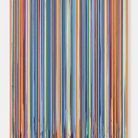 Ian Davenport, Mirrored Turquoise and Orange, 2025, foto Prudence Cuming Associates