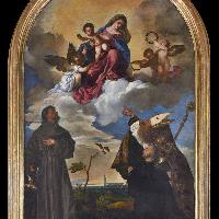 Tiziano Vecellio La Vergine con il Bambino, San Francesco, San Biagio e il donatore (Pala Gozzi), 1520