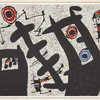 Joan Miró Serie “Le lézard aux plumes d'or”, Plate 4 1971