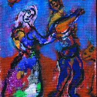 Marc Chagall Musicista e danzatrice 1975
