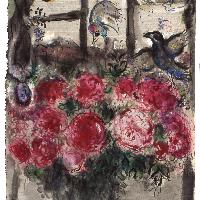Marc Chagall Peonie sulla finestra 1964