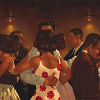Jack Vettriano, A Marvellous night for a moondance, 74.5x58 cm, olio su tela, 1990