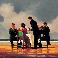 Jack Vettriano, Elegy for th Dead Admiral, 64x75.5cm, opera su carta museale, 1994