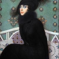 Mario Reviglione, Ritratto in nero, 1916. Collezione privata, courtesy Galleria Benappi