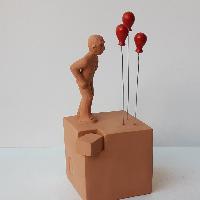 Laura Pagliai, Sogno, terracotta, 8x8x16 cm