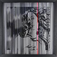 Fabrizio “Bicio” Cadoppi, Venere, china su carta in gabbia, 60x60 cm