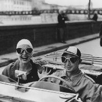 Ruth Orkin, Jinx and Justin in MG, Florence, Italy, 1951