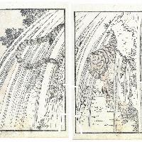 Hokusai Katsushika, Tigre e cascata 
