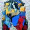 Brusamolino. Musico Guardiano, 2009, olio e collage su tavola