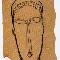 Amedeo Modigliani: testa scultorea (Matita grassa su carta Cm 43x19  1910-11)