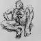 Lucian Freud Uomo nudo sul letto, 1990 cm. 29,8 x 29,8 BD acquaforte
