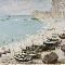 Claude Monet Barche sulla spiaggia di Etretat
