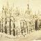 Il Duomo, frontale ¾. Milano, 1880 ca 