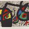 Joan Miró (1893-1983) Serie “Le lézard aux plumes d\'or”, Plate 3 1971
